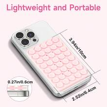 1 buah Pegangan Ponsel Silikon Berkilau dengan Perekat, Stiker Penahan Ponsel Perekat Diri yang Dapat Digunakan Kembali, Bantalan Perekat Belakang Ponsel Anti Selip untuk Smartphone, Aksesori Ponsel Aneka Warna, Hadiah Praktis untuk Anak Perempuan dan Wanita - MultiWarna - View 4