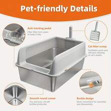 Cat Litter Box Enclosures - Stainless Steel - View 7