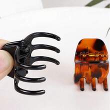 6pcs Multi-Color Mini Hair Claws, Suitable For Daily Wear, Simple And Versatile, Can Be Used As Hair Clips, Hair Pins, Hair Accessories, Claw Clips, Ideal Accessory For School, College, Autumn/Winter Women's Vacation Outfits - Multicolor - View 4