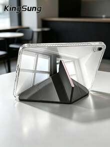Kingsung Minimalist Striped Pattern Y-Fold Acrylic Tablet Protective Case, Compatible With Samsung Tablet/Pad Mini6/7/9.7/10.2/10.5/10.9/12.9/Pro 11, 10th Generation, Supports Multi-Angle Adjustment, Six Stand Placement Modes, Built-In Pen Slot, Drop Protection, Auto Wake/Sleep. Compatible With Kindle Paperwhite 12th Gen 2024, Kindle 11th Gen 2022, Clara Colour. - Multicolor - View 5
