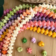 10 Pcs Cute Short Puffy Puakenikeni Flower Beads, Resin & Synthesis Coral Powder Colorful Puakenikeni Beads, Hawaiian Flower Beads,16x13mm - 10pcs-short Puakenikeni Beads - View 4