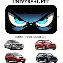 1pc Cool Blue Eye Car Sunshade, Made Of Polyester Fiber, Durable 190T Material Blocks UV Rays And Heat, Car Interior Accessory Suitable For Various Car Models Front Windshield, With Heat Insulation And Privacy Protection Functions, Keeps Your Car Cool, Foldable For Easy Storage - Cool and Handsome Blue Eyes - View 5