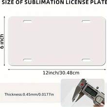 5 Buah Plat Nomor Mobil Aluminium Kosong Ukuran 6x12 Inci 0,65MM untuk Transfer Panas Sublimasi Foto - A - View 2