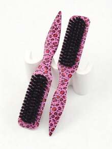 1pc Leopard Print Edge Control Hair Brush, Detangling Hair Comb, Suitable For Flyaways, Hairline Styling, Smooth Ponytail, Updo, Pointed Tail Handle For Easy Sectioning, Curly Hair Comb, Holiday Essential - A - View 11