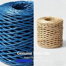 Lawkeman 1pc 150m Wood Pulp Raffia Rope, 100g Heavy-Duty Craft Raffia Thread, Suitable For DIY Gift Packaging, Basket Weaving, And Home Decoration; DIY Woven Plant Hanging Baskets, Bohemian Style Wall Art, And Handicraft Production - One Size Fits All - View 11