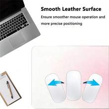 1pc Leather Mouse Pad Light White Pink Gamer Desk Mat New Mousepad XXL Mechanical Keyboard Pad Leather Office Non-Slip Soft Table Mat - View 7