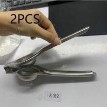1/2件不鏽鋼手動柑橘壓榨器，銀色檸檬榨汁機，附人體工學手柄與防滑底座，易清洗水果壓榨器，適用家用廚房、酒吧、商用，居家臥室裝飾，適合聖誕節與父親節禮物 - 彩色 - 查看 15