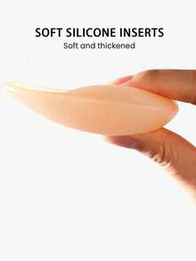 2pcs Women's Silicone Bikini Breast Pads, Bra Accessories, Bra Inserts, Invisible Breast Pads - Multicolor - View 6