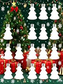 10/1pc Refillable Christmas Tree Shaped Hanging Ornament, 50ml Clear Plastic Ball Bottle, DIY Fillable Color, Suitable For Christmas Tree, Holiday Party Decoration - Multicolor - View 5
