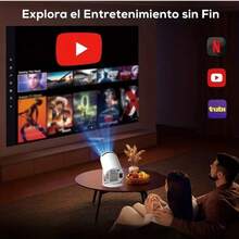 2026 Portable Mini Projector With WiFi And BT5, Native 1080P, Support/Decoding 4K, Auto Keystone Correction, Small Projector Compatible With/TV Stick/Laptop For Bedroom Wall - HY300-q - View 1