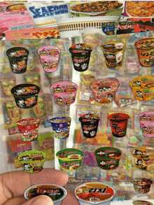 2/30PCS Stiker Makanan Ringan Berkilau Laser Lucu Transparan untuk Memo, Scrapbook, Kerajinan, dan Perlengkapan Alat Tulis - MultiWarna - View 2