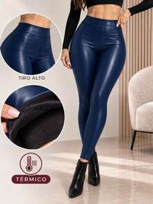 Women Leggings - Navy Blue - View 1