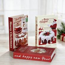 Bộ 3 món đạo cụ sách giả thực tế gấp gọn trang trí phòng Giáng Sinh tại nhà, trang trí phòng khách và phòng làm việc, trưng bày kệ sách, sách giả xếp chồng, trang trí thư viện, văn phòng tại nhà, quán cà phê, trang trí Giáng Sinh - Giáng sinh - Xem 9