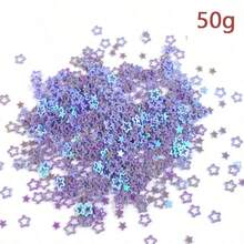 1pc Dreamy Purple Star-Shaped Sequin Decor, Suitable For Wedding Decoration, Couple Gift Box Filler, Painting Craft And Party Decoration - Multiple Styles - View 7