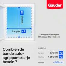 Bande auto-agrippante adhésive, moustiquaire fenêtre (12 m) | Fixation forte, ruban adhésif transparent en polyester pour filet - couleur comme sur la photo - Voir 5