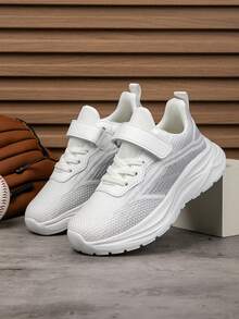 1 Pair Kids Breathable Mesh Casual Running Shoes Lightweight Fashion Gradient Color Outdoor Play Suitable For All Seasons - White - View 10