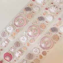 35cm/Loop Cute Little Mouse Hamster Die Cut Dispensing Sticker DIY Deco Card Journal Scrapbooking Photo Card Phone Case Collage Supply - Black - View 8