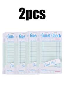 1/2/4 Pack Green Server Order Pads, Suitable For Waiters, Servers, Server Notebooks, Server Checkout Books, Restaurant Paper Checkout Slips, 50 Sheets/Pack, Total 200 Sheets - Multicolor - View 12