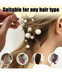 Braiding And Bun Tool, Black Bobby Pins, Flat Clips,100 Pieces - Black - View 7