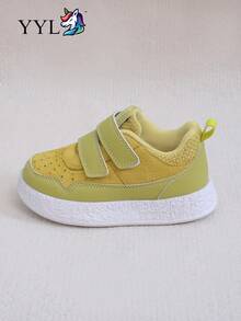 Toddler Hook And Loop Walking Shoes Soft Sole Non-Slip Skate Shoes Unisex Versatile Lightweight Sports Shoes - Green - View 2