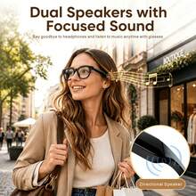 SENBONO AI Smart Glasses Camera, 8MP HD Video Glasses With Audio, Real-Time Translation, Bluetooth Calls And Music, Touch Control, Unisex Wearable Camera Glasses For Outdoor Travel, Video Recording, Photography - View 5