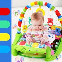 Newborn Baby Essentials Baby Musical Play Gym Mat, Toddler Bed Crib Musical Activity Mat & Hanging Toys, Gym Mat For Newborn Infant Early Development - Grey - View 4