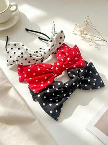 Bow Decor Headband Cute,Hairband,Hair Hoop Headbands Hair Accessories Head Accessories - Burgundy - View 11