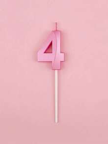 1pc 0-9 Number Birthday Candle, Pink Number Candle Cake Topper With Base, For Birthday Cake, Wedding Anniversary, Proposal, Anniversary, Graduation Party Cake Decoration - View 9