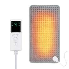 Hailicare Upgraded Dual-Spiral Control Multifunctional Heating Pad 9-Level Temperature 4-Time Setting Soft Portable 60x30CM Office Home Winter Warm Electric Blanket Christmas Gift - Grey - View 12