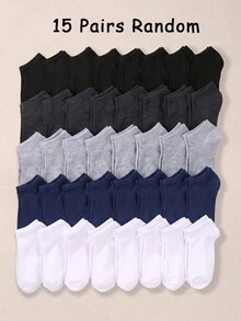 30/15/9//1 Pair Random Solid Color Sports Casual Short Socks, Comfortable And Breathable, Versatile For Sports, Autumn Toddler Girls Clothing Socks - Multicolor - View 21