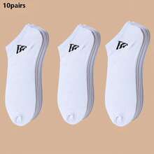 30 Pairs Unisex Sports Socks, White/Black/Grey Short Socks, Invisible Socks, Minimalist Fashion, Suitable For Daily Casual Wear (Random Style And Color) Available In 30/20/125/10/5/1 Pairs - Multicolor - View 32