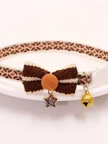 Cat Collar With Bell And Bow Tie, Adjustable Cute Pet Collar For Cats And Kittens, Bowknot Kitten Collar For Daily Wear - Multicolor - View 7