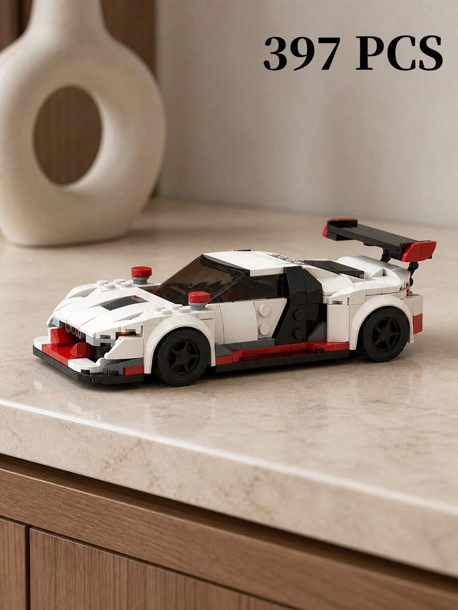 MIKEMENG 397/328/345/336/375/387 PCS Classic MOC Building Blocks Racing Car Set, Adult DIY Car Toy Model, Suitable For Collection, City Tech Champion Cup Series, Perfect As Birthday, Halloween, Christmas Gift For Boyfriend, Husband - Model - View 1