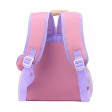 學院風輕量舒適可愛兔子學生後背包，簡約百搭校園單肩包 - 紫色 - 查看 4