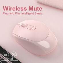 2.4G 無線滑鼠 1600 DPI 電腦滑鼠，附 USB 接收器，便攜式無線 USB 滑鼠，電池供電無線滑鼠，適用於筆記型電腦、PC、桌上型電腦 - 查看 4