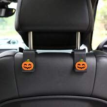 2pcs Halloween Pumpkin Car Seat Back Hooks, Hidden Multi-Function Creative Small Hooks - A - View 2