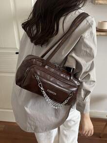 2026 Autumn Fashion New Niche Design Large Capacity Shoulder Bag Multi-Pocket Minimalist Personalized Exquisite Stylish Shoulder Bag - Coffee - View 7