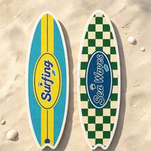 Surfboard Shaped Self-Adhesive Cat Scratching Board, Wall-Mounted Wear-Resistant Non-Shedding Cat Scratching Pad, Furniture Protection Anti-Scratch Wall Protector, Furniture Decor Cat Scratching Toy Pet Supplies - 25*80cm Blue and Yellow American Style Stripes - View 11