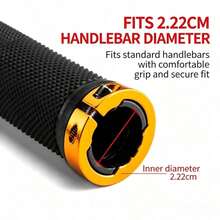 1 Pair Bicycle Handlebar Grips, Black, Black Gold, Black Silver 3 Colors Optional, Anti-Slip Lock-On Grip, Mountain Bike Cycling Accessories - Multicolor - View 7