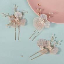 3PCS Plant Casual Party Elegant Iron Hair Sticks Bridal Wedding Hair Accessories All Seasons - Multicolor - View 4
