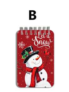 New Christmas Theme Mini Loose-Leaf Notebook - Portable Pocket Size, Suitable For Writing, Memo, Diary, Study And Office, Thoughtful Gift For Teachers On Teacher's Day, Also Great Gift For Graduation, Birthday, Back To School Essential, Back To School Season, Back To School Must-Have, Christmas Gift (Mini Size) - Multicolor - View 16