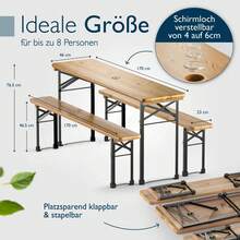 Beer Tent Furniture Beer Table Furniture Marquee Furniture Beer Table Small Umbrella Hole- - Verschiedenfarbig - Übersicht 4