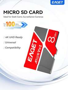 EAGET Micro SD TF Flash Memory Card Up To 100MB/S U1 V10, Multi‑Sizes 64GB 32GB 16GB 8GB, High Speed Storage Card - View 1