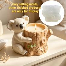 SUPWANPENG 1pc Resin Silicone Mold Sitting Koala Hugging Tree Stump Shaped Flower Pot DIY Handmade Casting Mold, Can Make Flower Pot, Pen Holder, Key Storage Box, Compatible With Resin, Plaster, Clay, Cement, Concrete, Desktop Succulent Green Plant Decoration Ornament Mold, Perfect For Home Decor, Valentine's Day, Mother's Day, Father's Day, Christmas Gift Handmade Mold - No. BD0347 Mold - View 7
