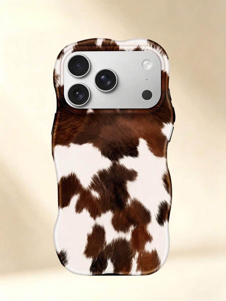 KOOLIFE Vintage Pattern Phone Case: Elegant Neutral Design, Comfortable Touch. Features Button Protection, Breathable Heat Dissipation And Dust-Proof Function; Suitable For Men And Women. Compatible With IPhone 11,12,13,14,15,16,17,18Pro Max. - Coffee Brown - View 1