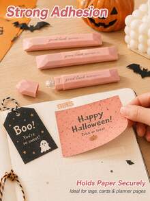 4pcs Gradient Color Pen-Shaped Double-Sided Tape, Diamond Dot Pattern, Portable DIY Craft Adhesive, Suitable For Crafts, Photos, Sticky Notes And Paper, Ideal For Students, Office, School And Home Use - A - View 3
