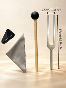 1 Set Alloy Tuning Fork Single Piece Set, High-Quality Silver Tuning Forks 128Hz, 432Hz, 528Hz For Chakra Healing, Sound Therapy, Yoga, Meditation, Professional Sound Wave Vibration Instrument - Silver - View 10