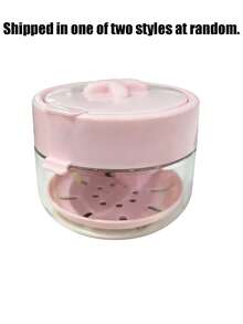 1/3pcs Full Function Dental Storage Box With Mirror And Drain Basket, Portable Cleaning Box, Denture Soaking Container, Travel Mouthguard Soaking Box, Portable Design, Suitable For Travel - Multi-color - View 10