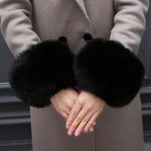 1 Pair Beautiful Warm Faux Rabbit Fur Detachable Sleeves, Suitable For Winter, Autumn, Holiday Party Decoration, Wedding Events, Christmas Gift - Multicolor - View 12