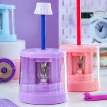Electric Pencil Sharpener, Automatic Pencil Sharpener, Portable Kids Pencil Sharpener, Fast Sharpening Blade, Suitable For #2/Colored Pencils (6-8mm)/School/Classroom/Office/Home (Multiple Colors Available) - Single Piece - View 7